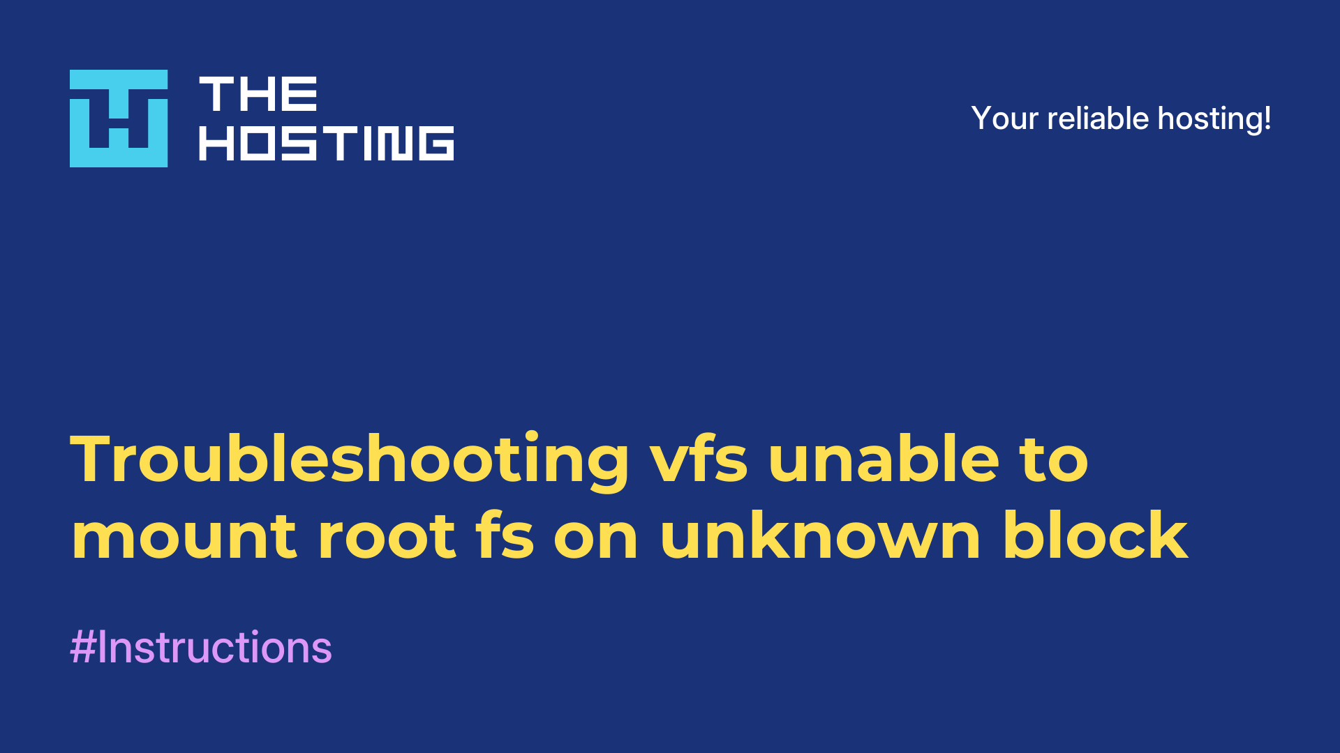 Troubleshooting vfs unable to mount root fs on unknown block