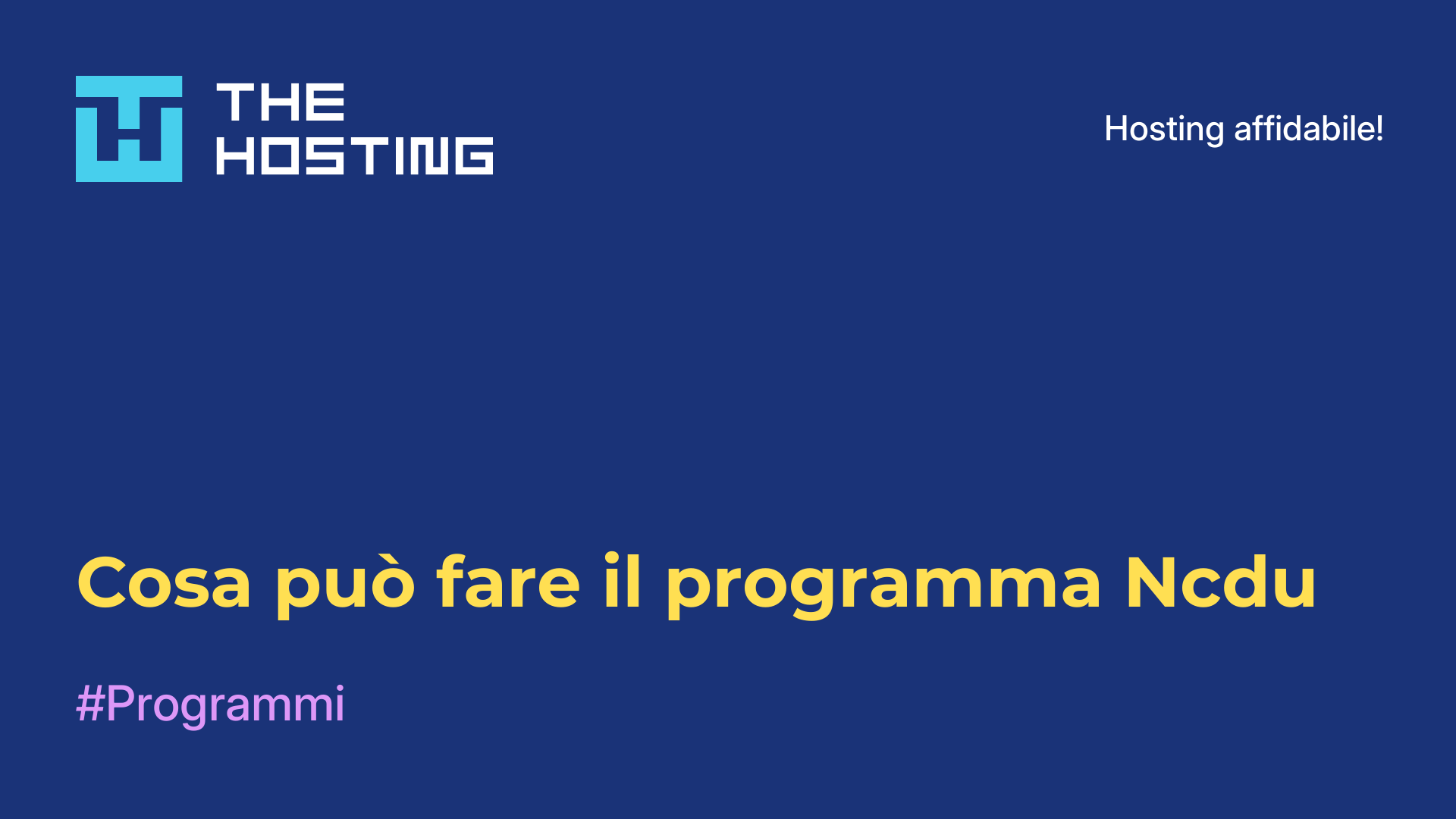 Cosa può fare il programma Ncdu