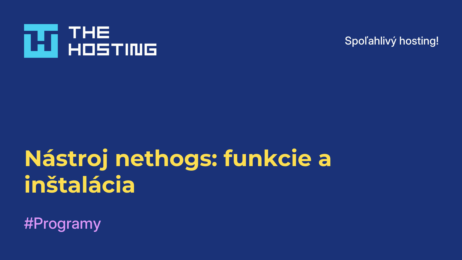 Nástroj nethogs: funkcie a inštalácia