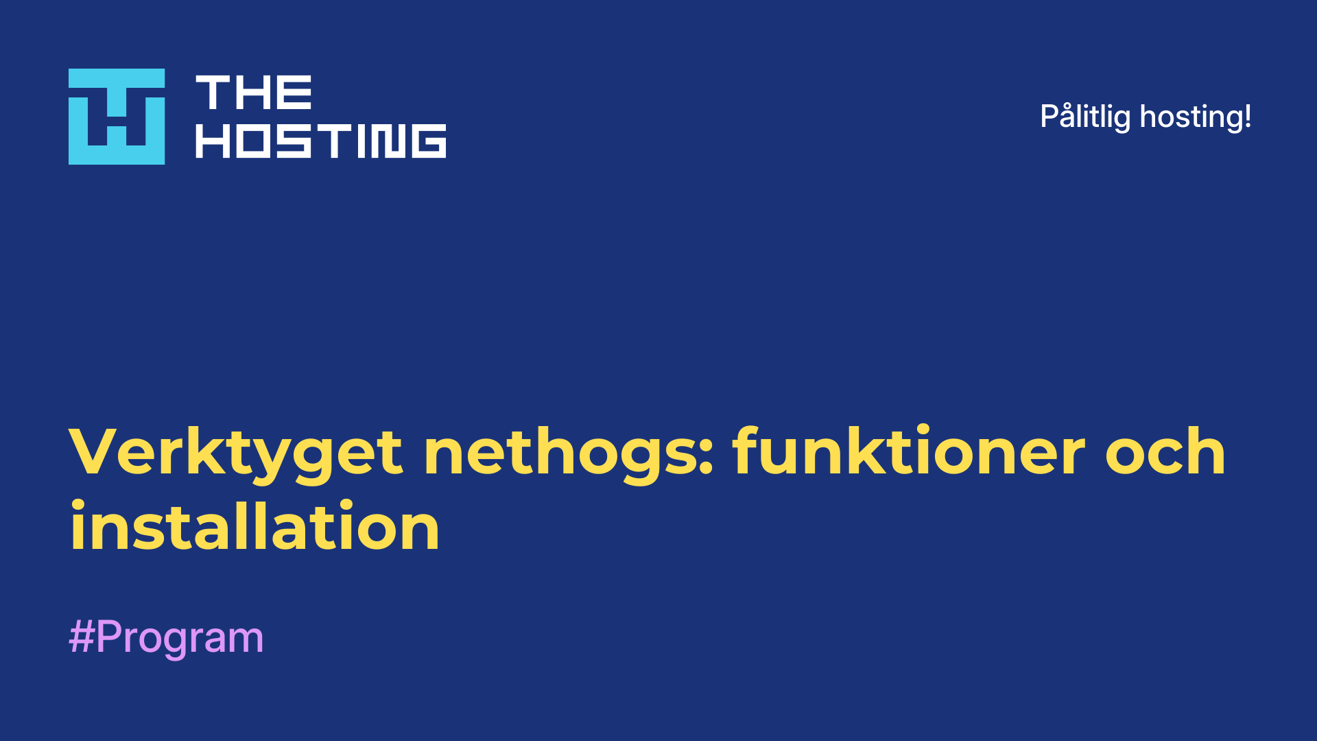 Verktyget nethogs: funktioner och installation