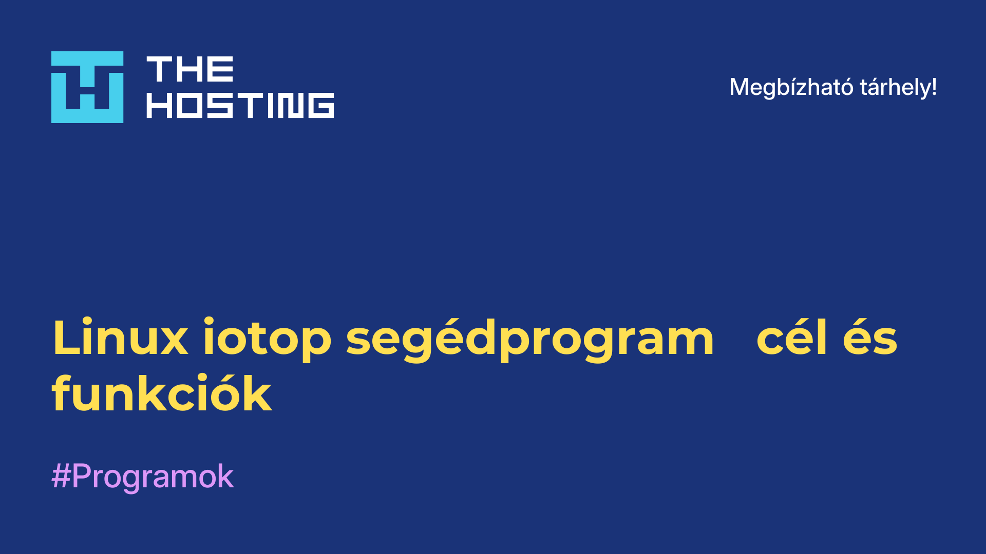 Linux iotop segédprogram - cél és funkciók