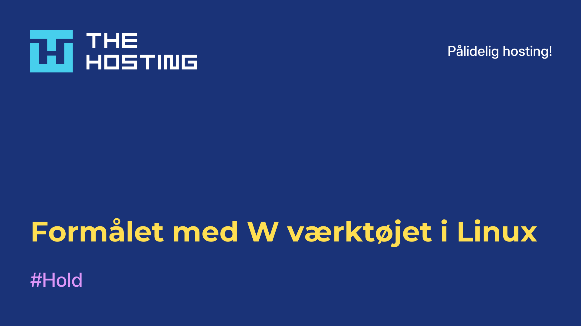 Formålet med W-værktøjet i Linux