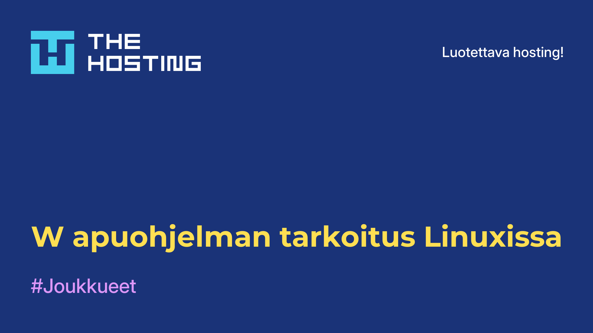 W-apuohjelman tarkoitus Linuxissa