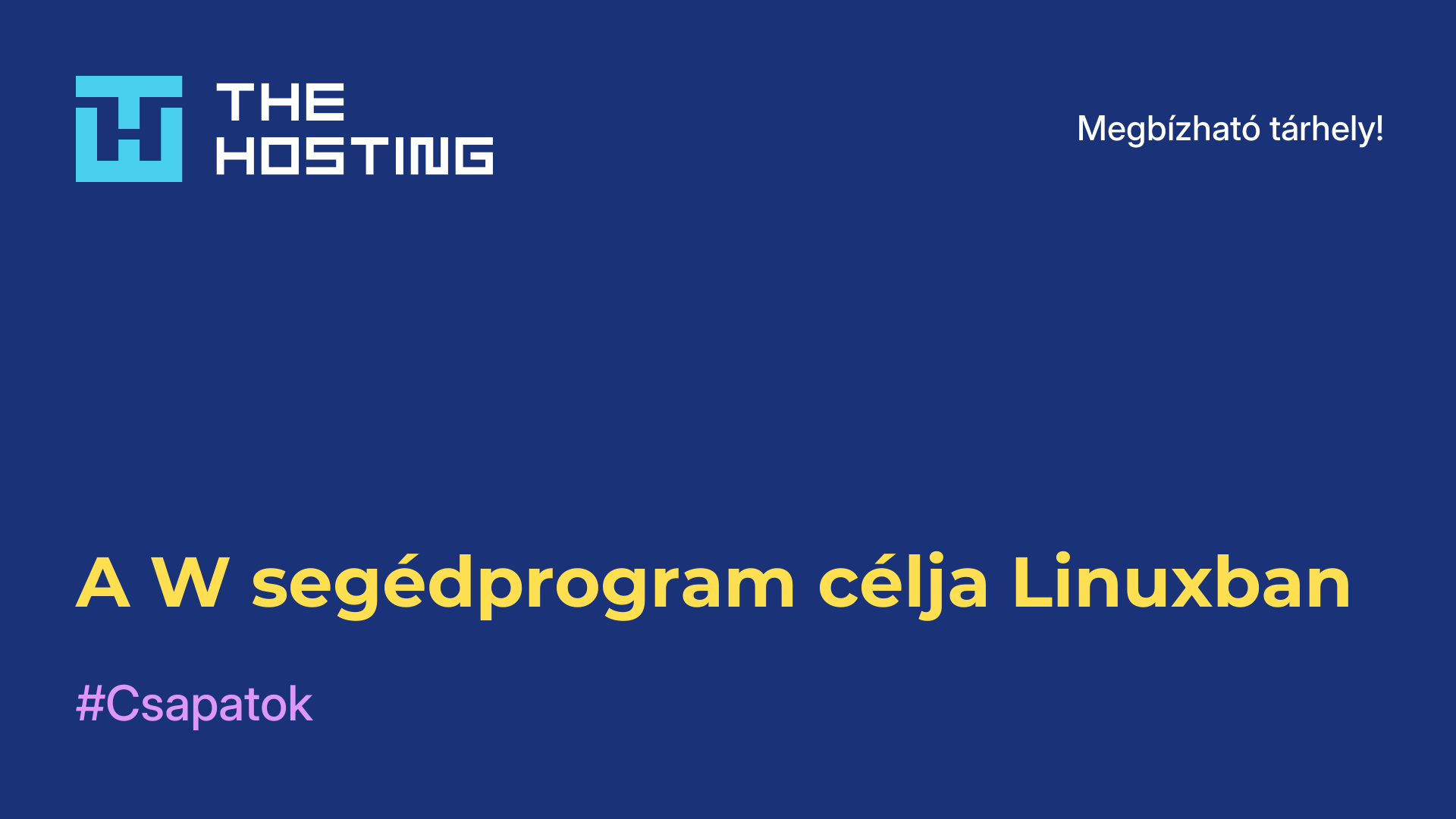 A W segédprogram célja Linuxban