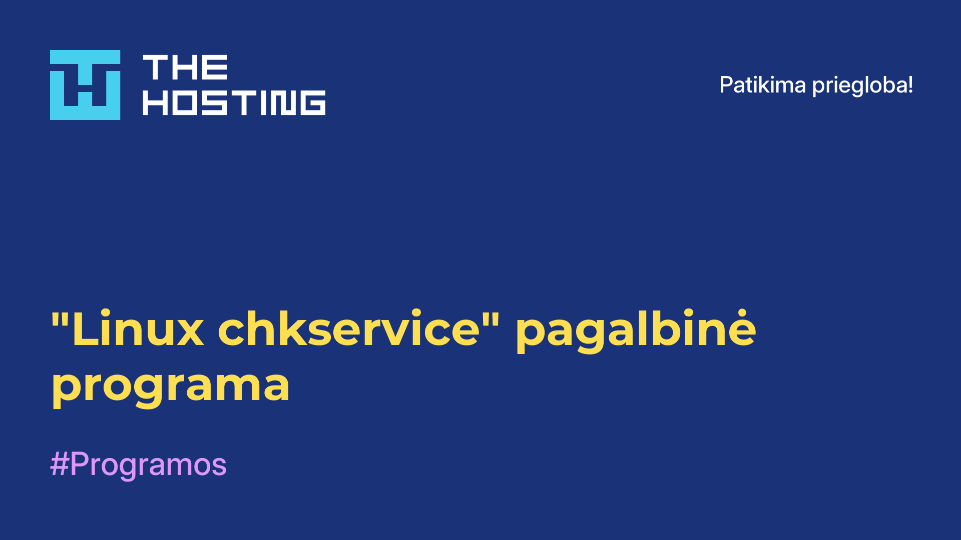 "Linux chkservice" pagalbinė programa