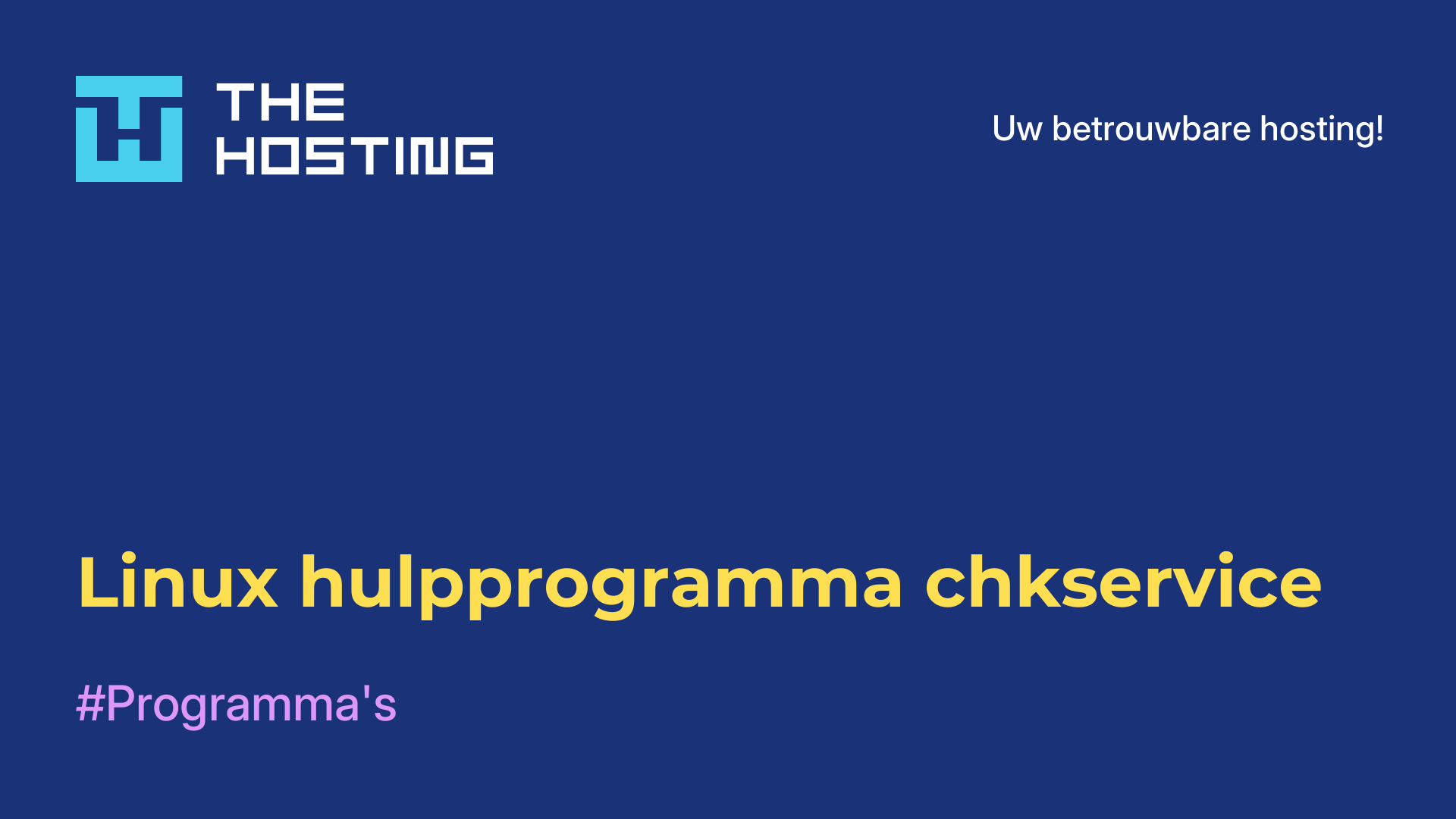 Linux hulpprogramma chkservice