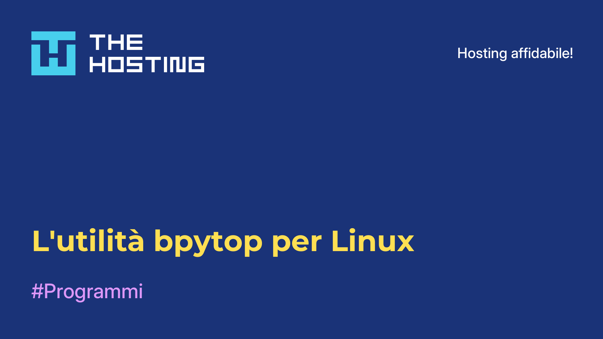 L'utilità bpytop per Linux