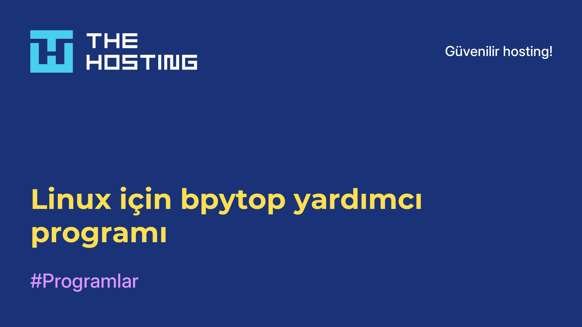 Linux için bpytop yardımcı programı