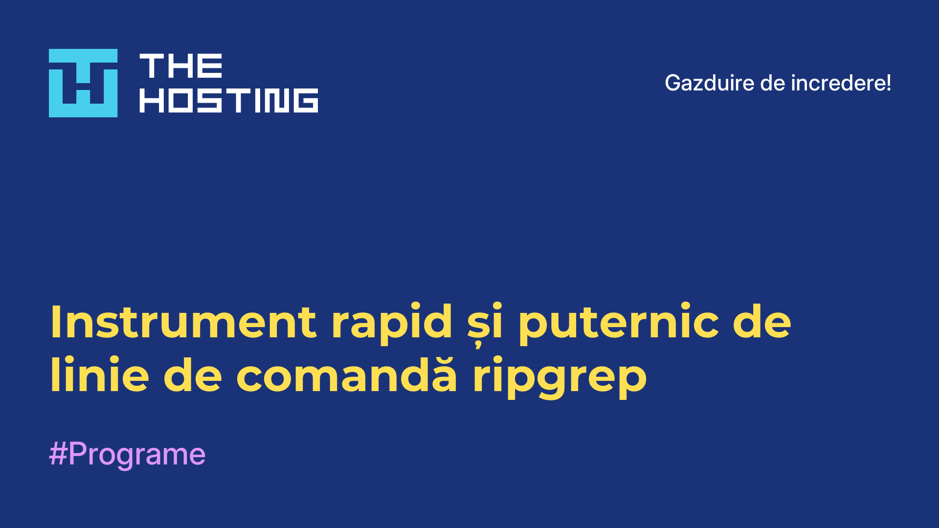 Instrument rapid și puternic de linie de comandă ripgrep
