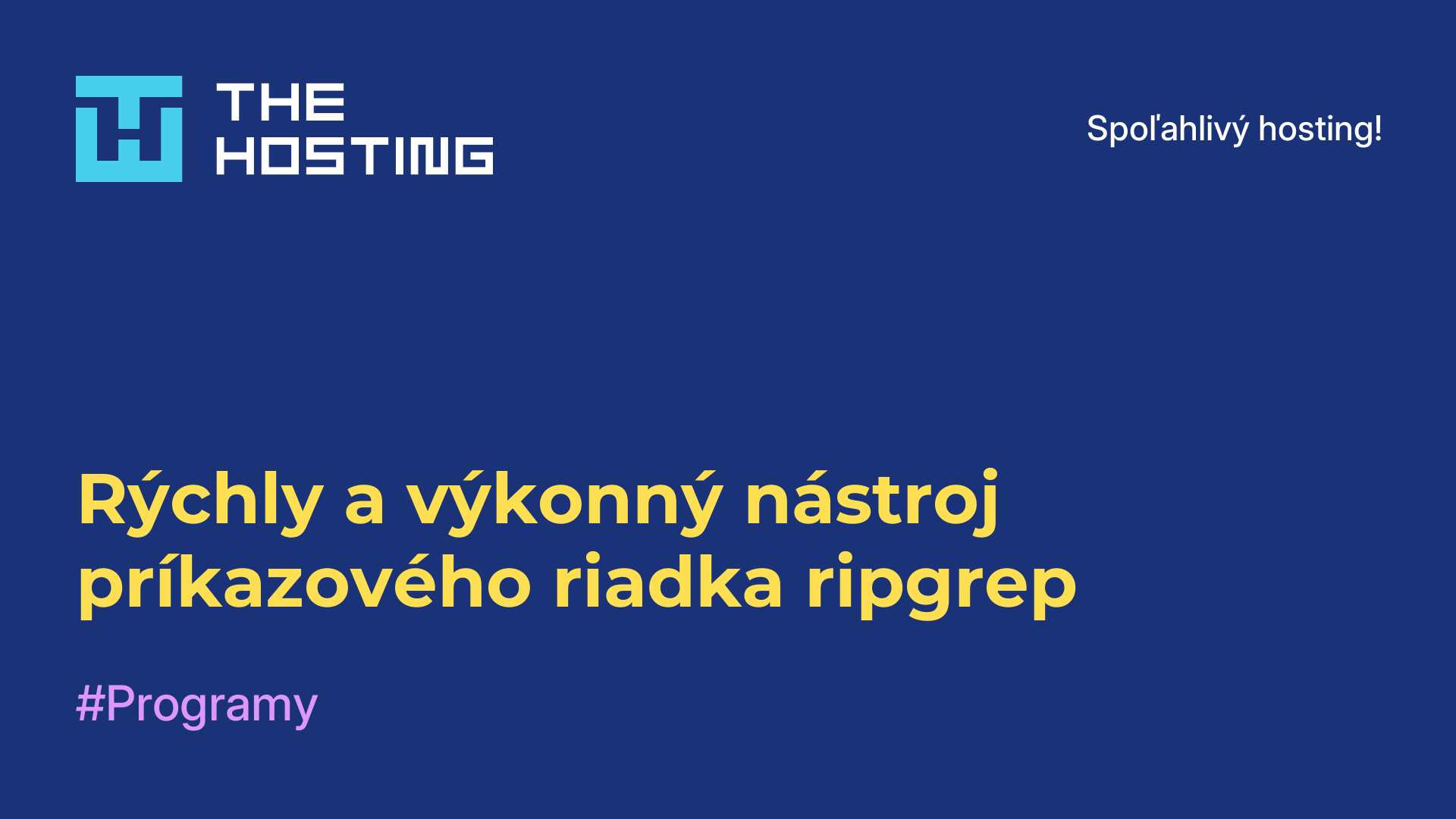 Rýchly a výkonný nástroj príkazového riadka ripgrep