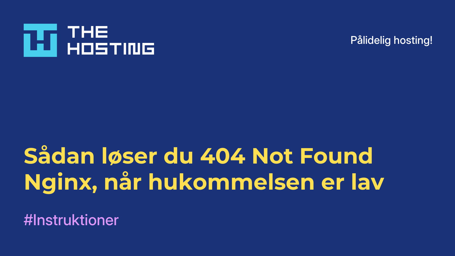 Sådan løser du 404 Not Found Nginx, når hukommelsen er lav