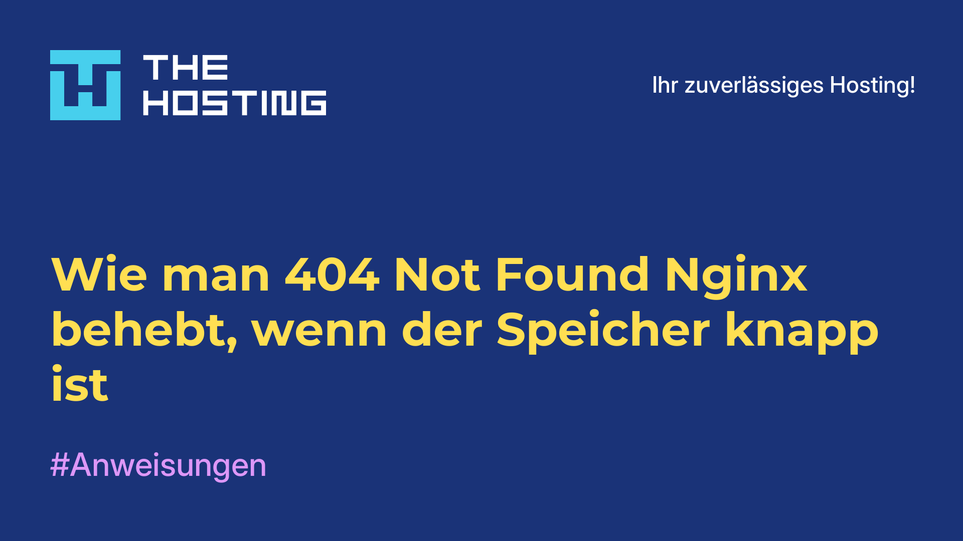 Wie man 404 Not Found Nginx behebt, wenn der Speicher knapp ist