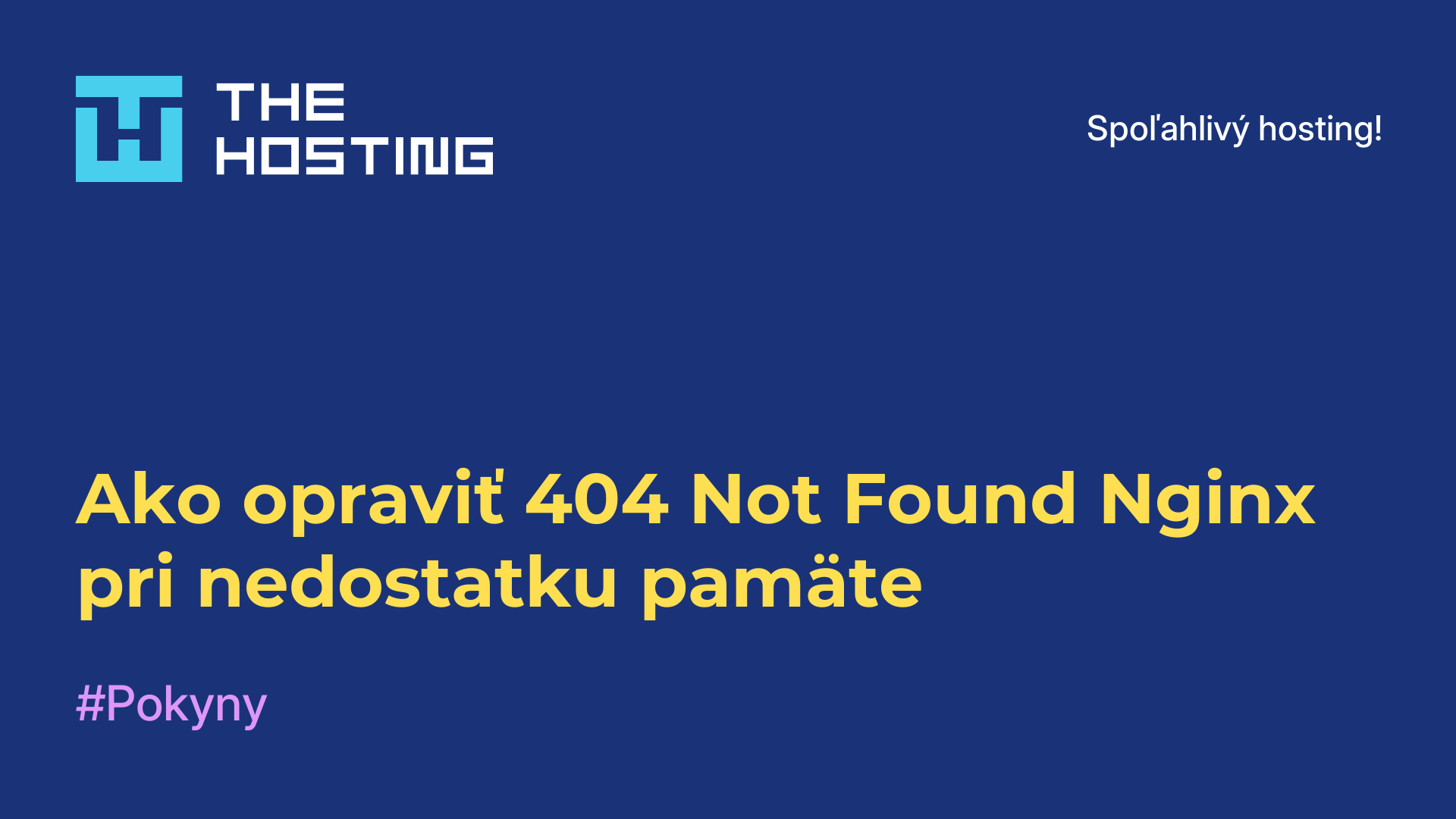 Ako opraviť 404 Not Found Nginx pri nedostatku pamäte