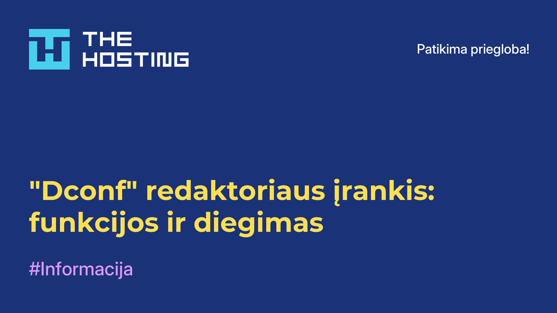 "Dconf" redaktoriaus įrankis: funkcijos ir diegimas