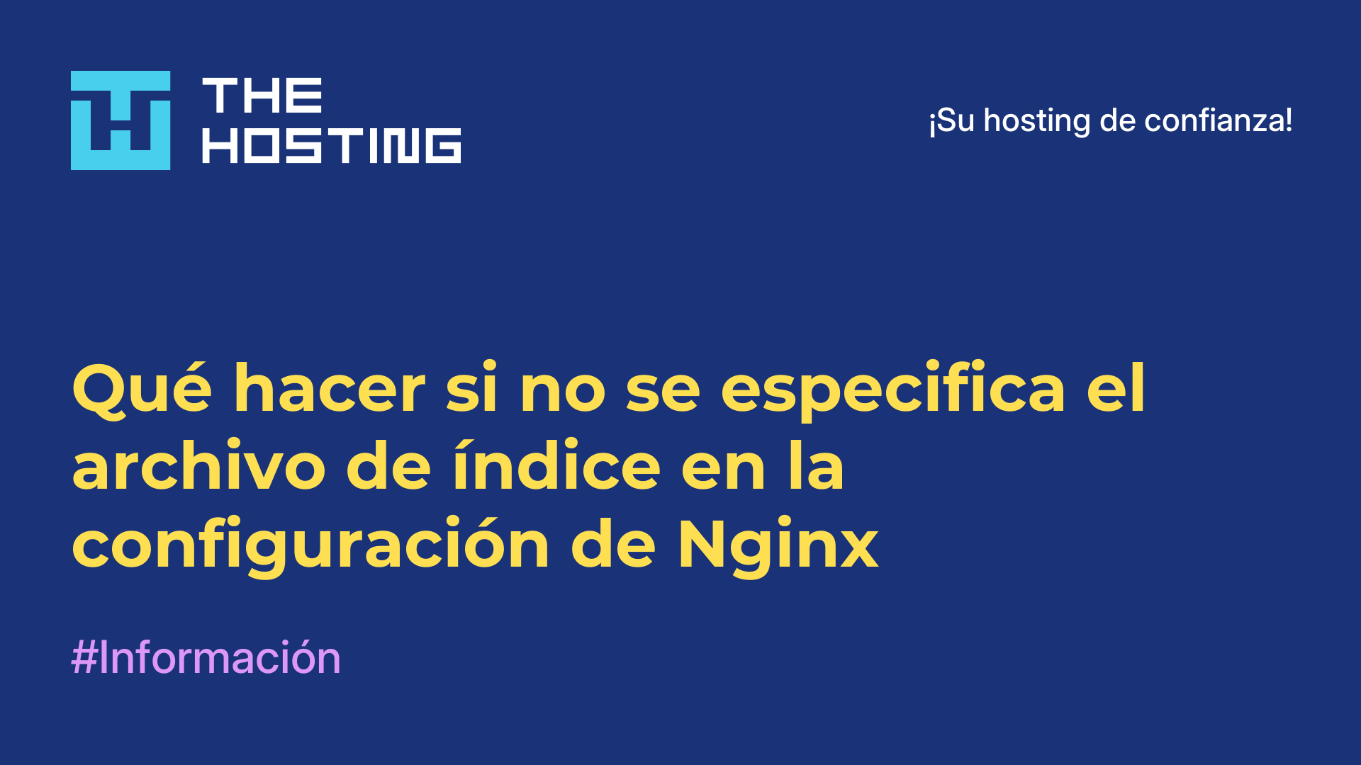 Qué hacer si no se especifica el archivo de índice en la configuración de Nginx
