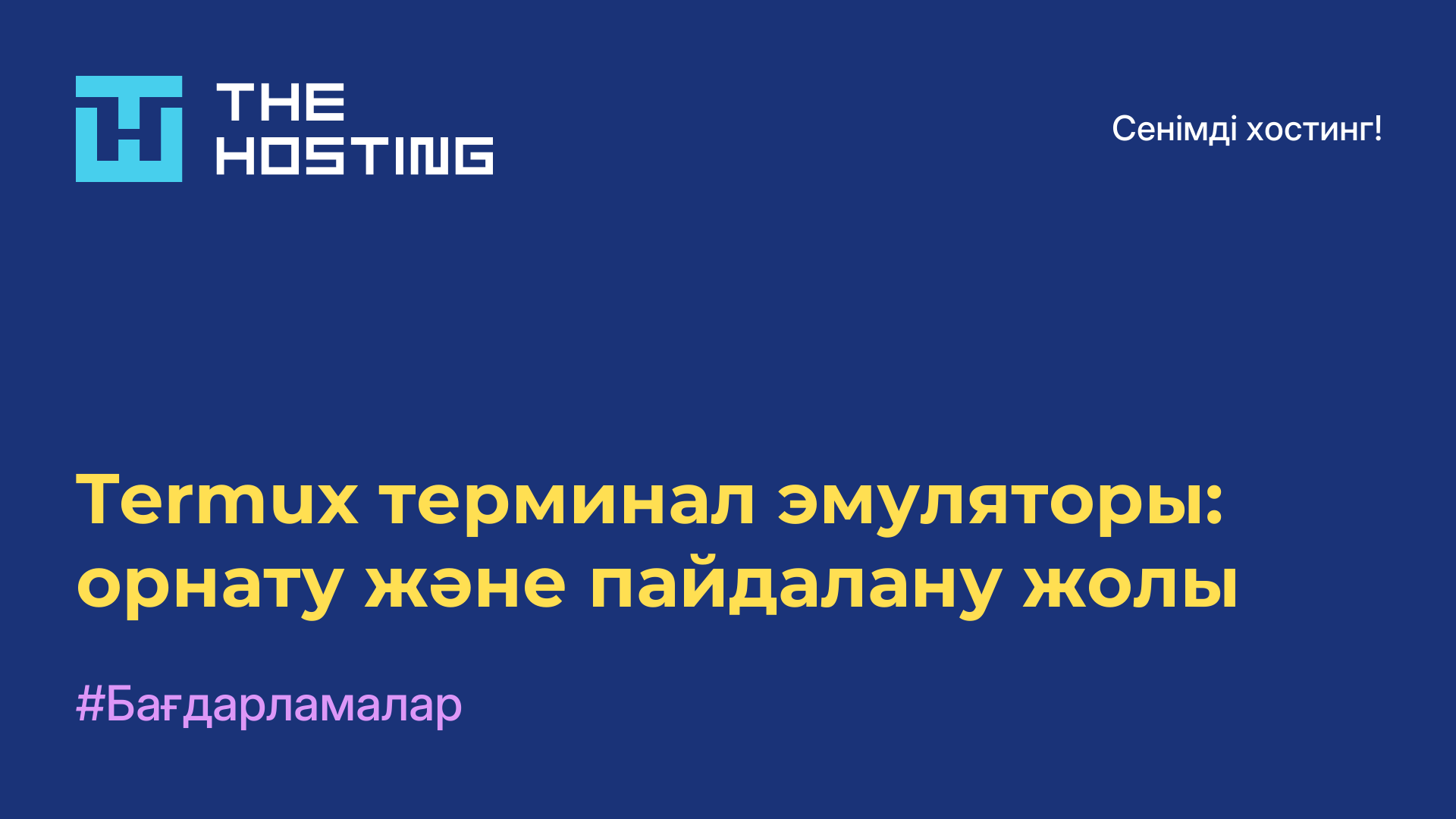 Termux терминал эмуляторы: орнату және пайдалану жолы