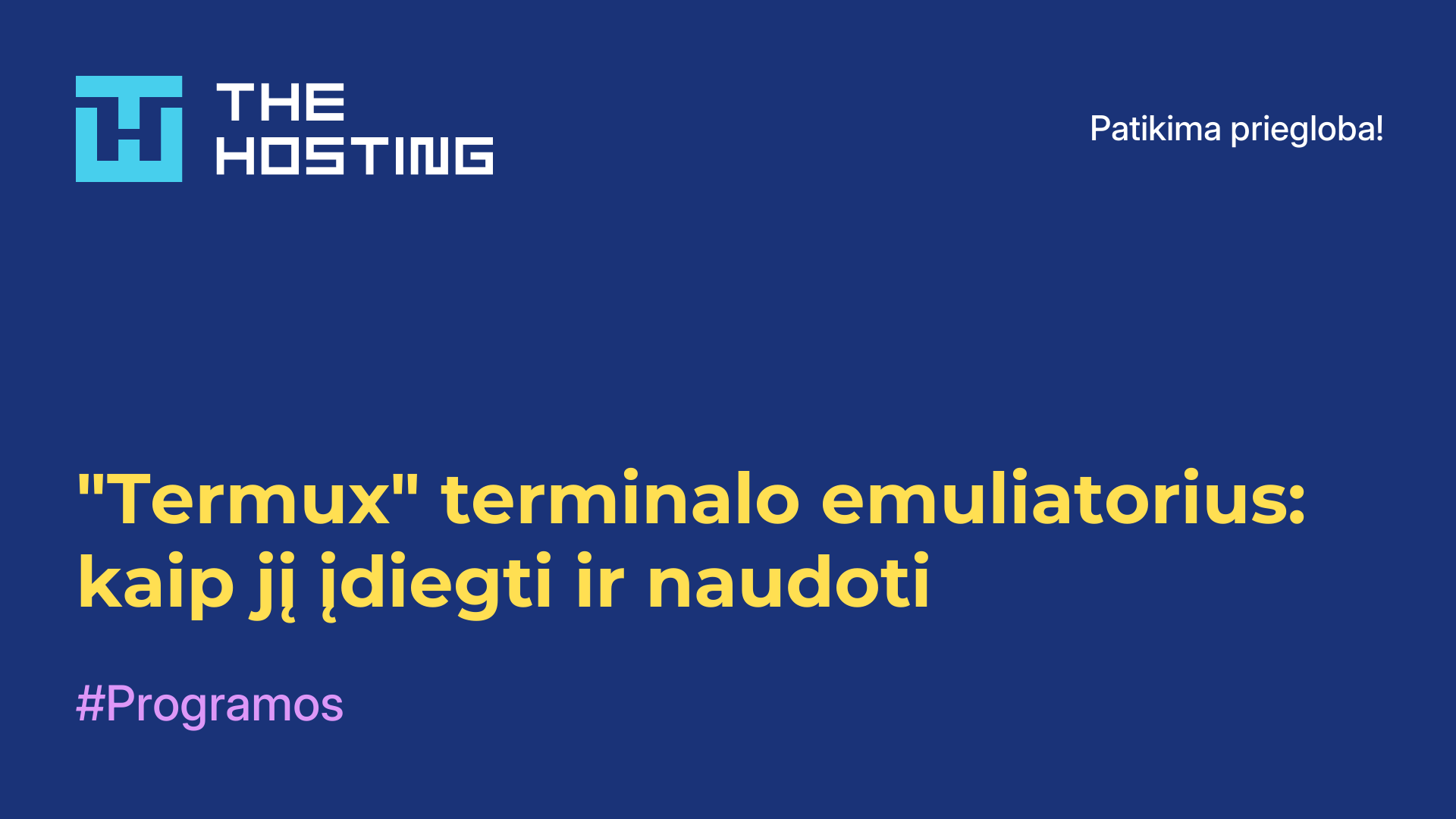 "Termux" terminalo emuliatorius: kaip jį įdiegti ir naudoti