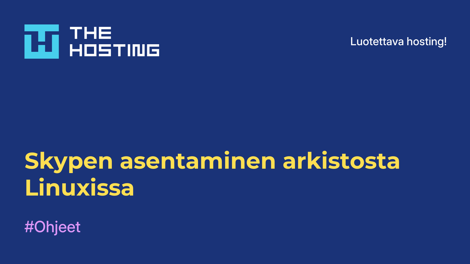 Skypen asentaminen arkistosta Linuxissa