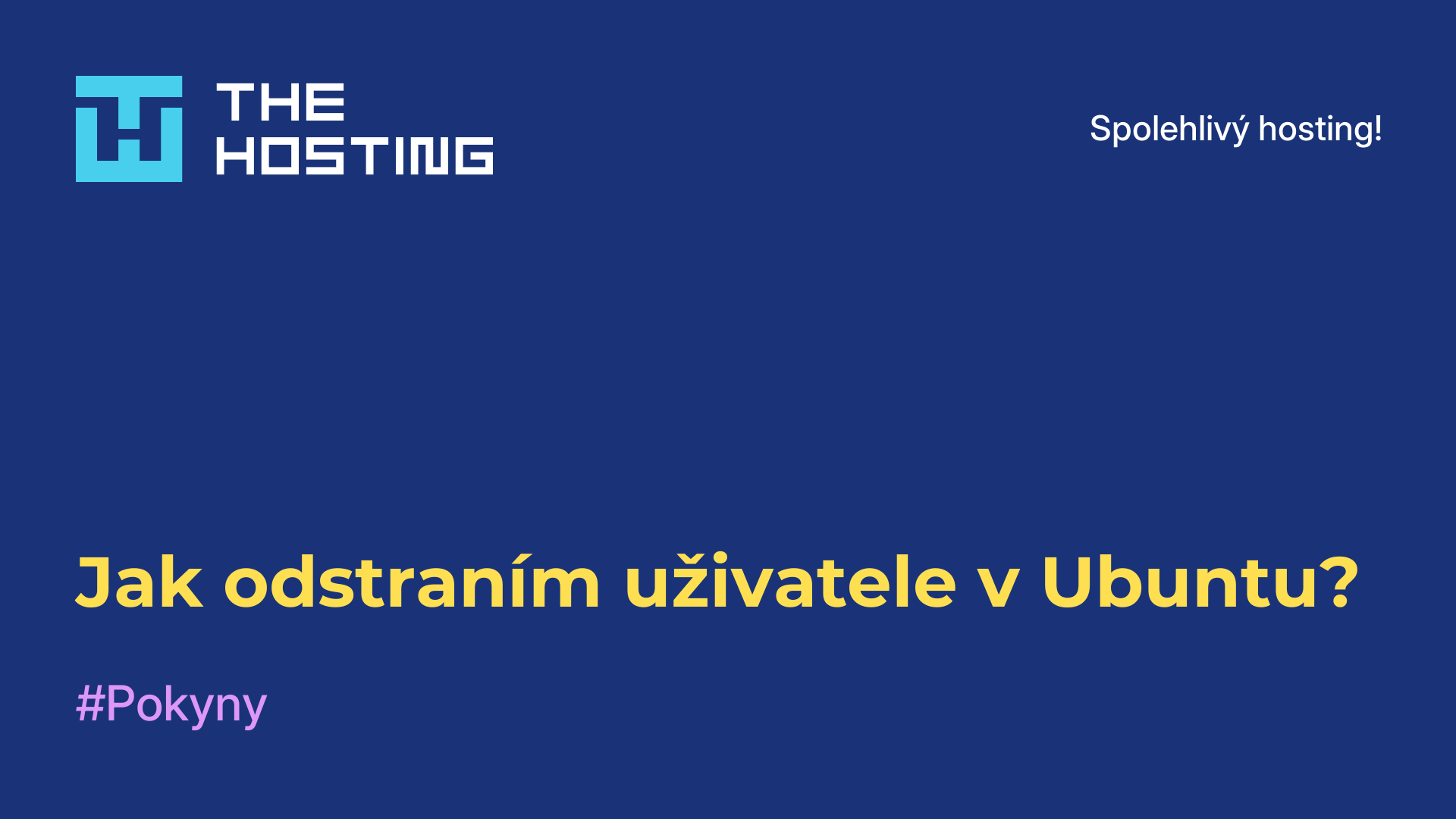 Jak odstraním uživatele v Ubuntu?
