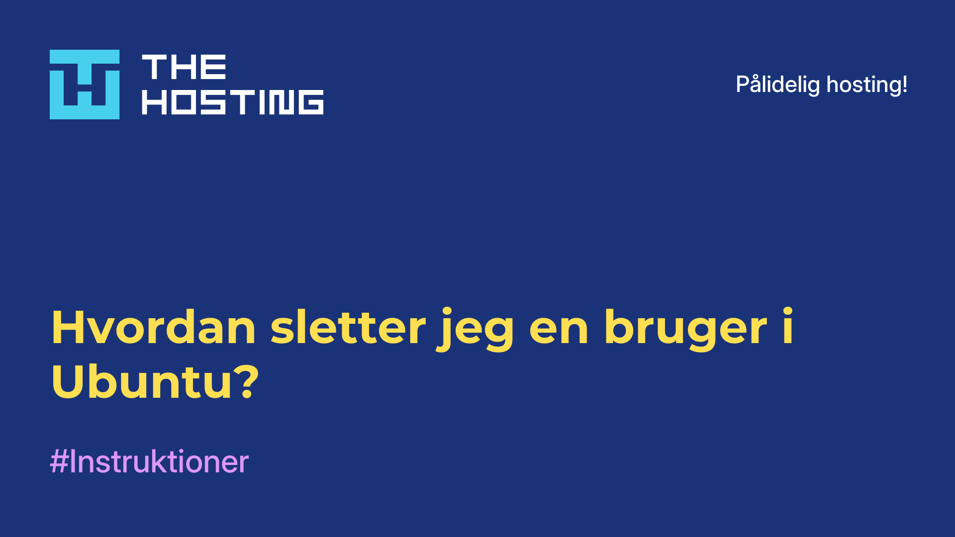 Hvordan sletter jeg en bruger i Ubuntu?