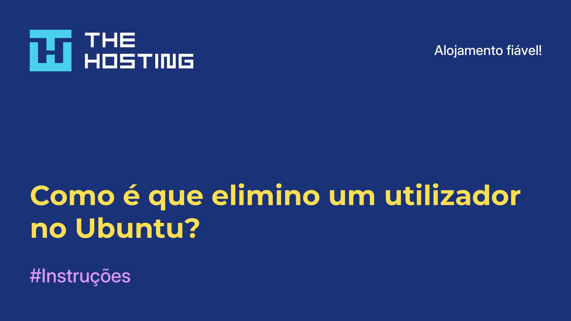 Como é que elimino um utilizador no Ubuntu?