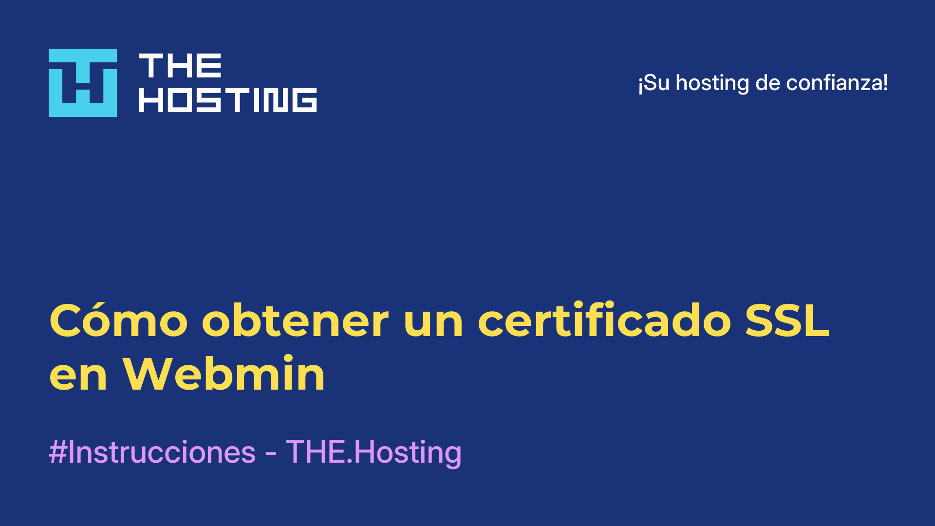 Cómo obtener un certificado SSL en Webmin