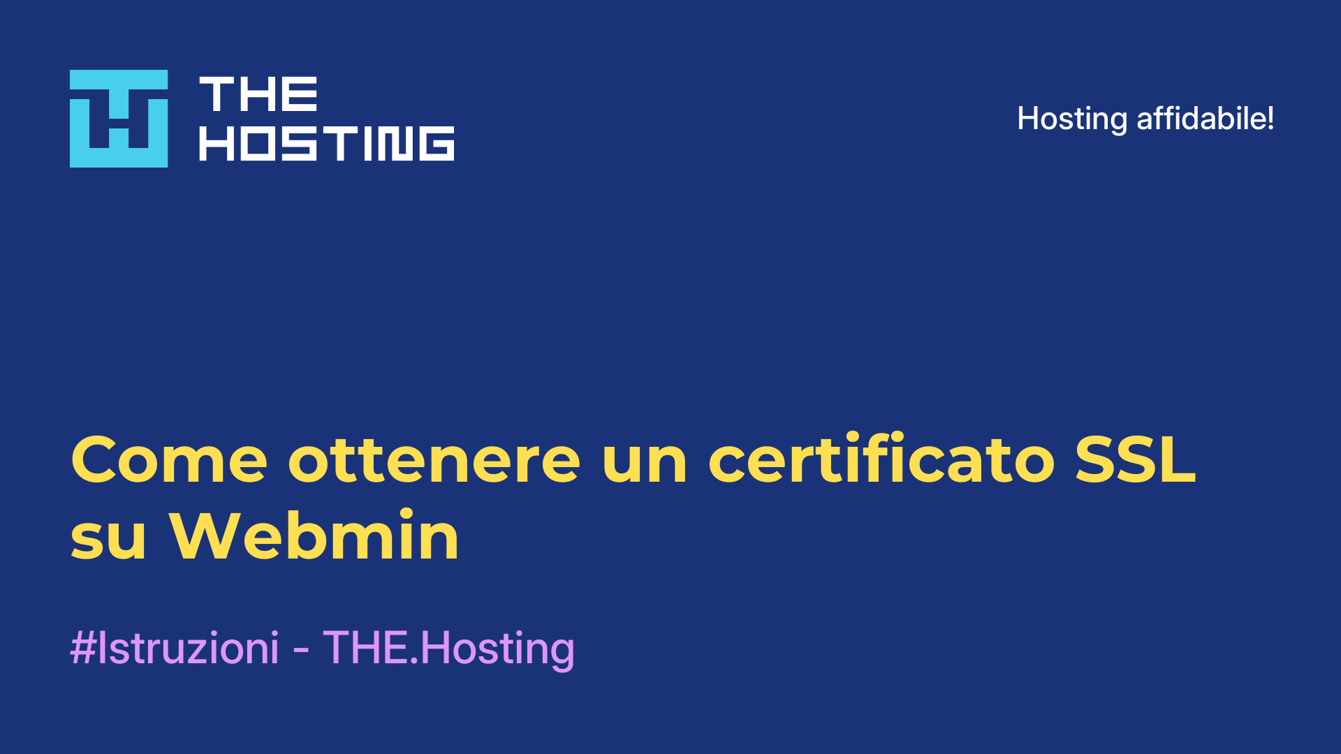 Come ottenere un certificato SSL su Webmin