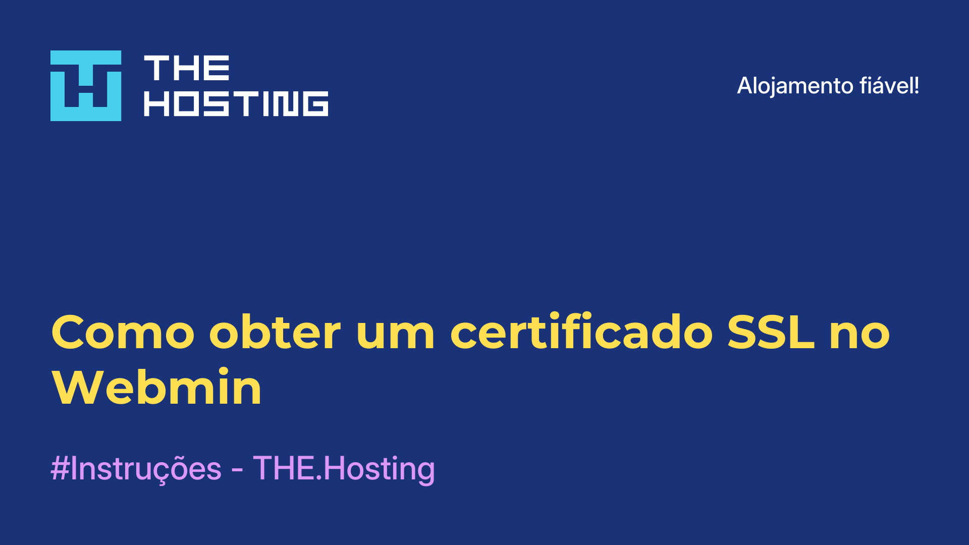 Como obter um certificado SSL no Webmin