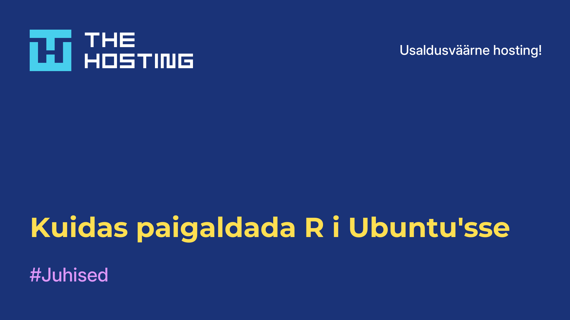 Kuidas paigaldada R-i Ubuntu'sse