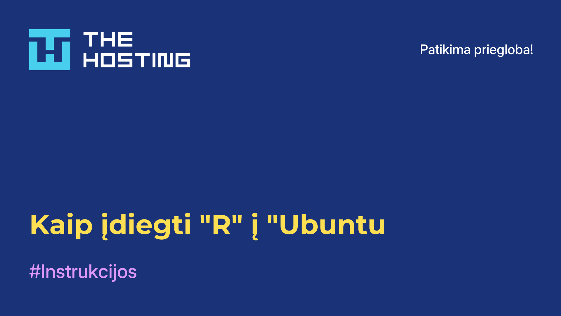 Kaip įdiegti "R" į "Ubuntu