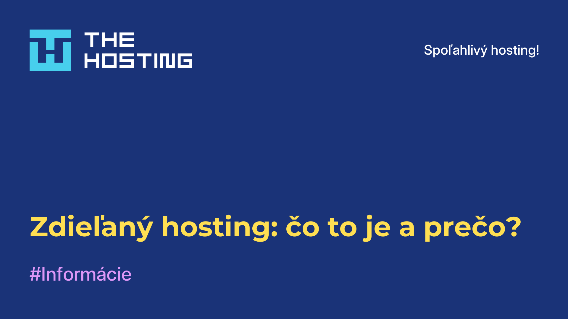 Zdieľaný hosting: čo to je a prečo?