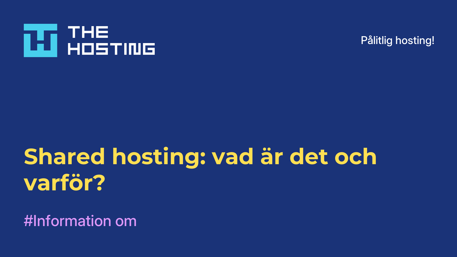 Shared-hosting: vad är det och varför?