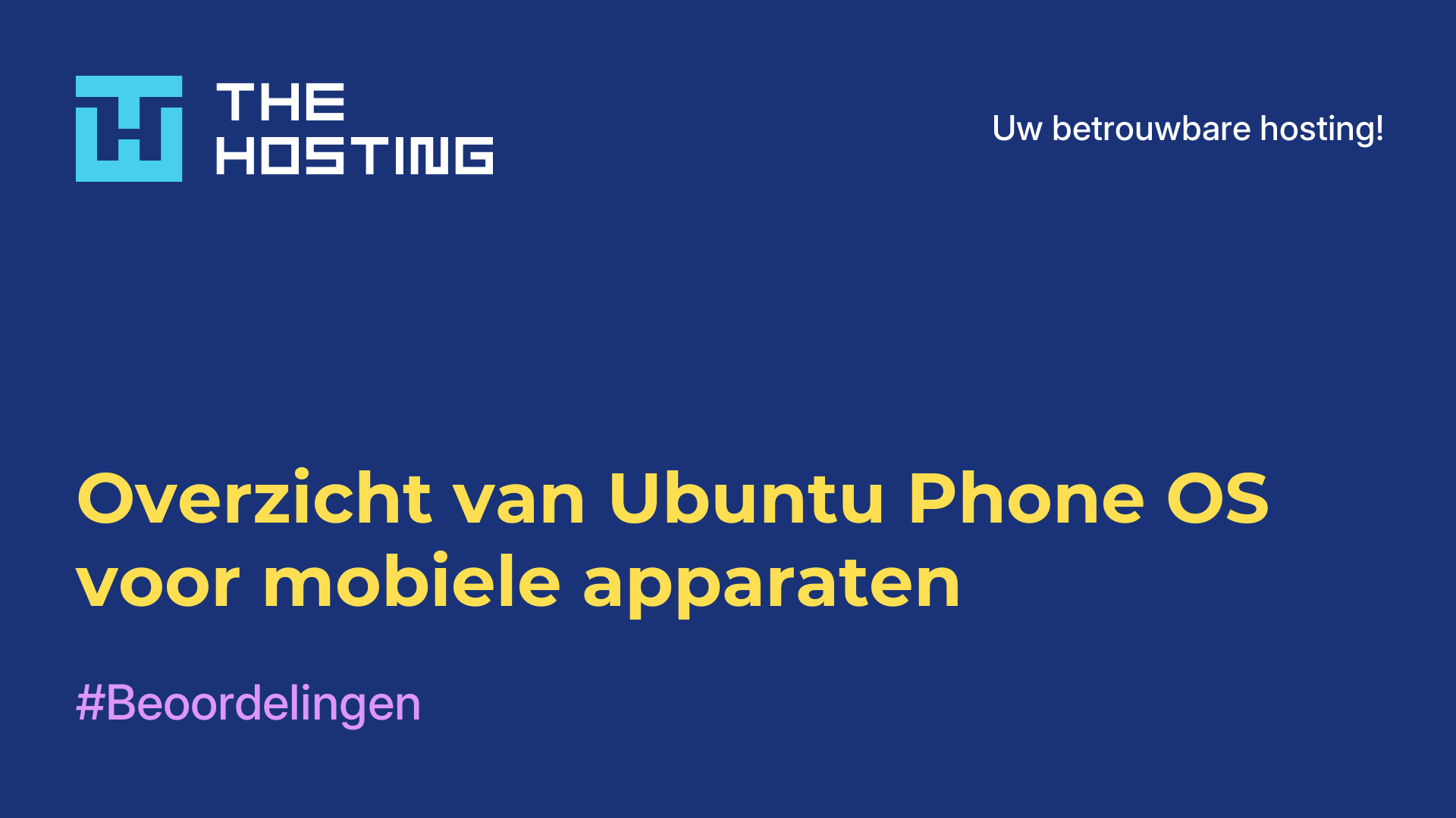 Overzicht van Ubuntu Phone OS voor mobiele apparaten
