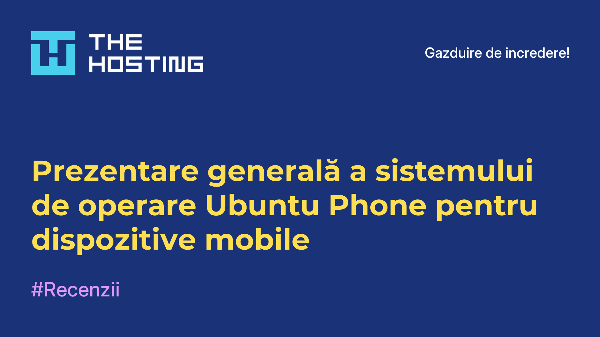 Prezentare generală a sistemului de operare Ubuntu Phone pentru dispozitive mobile