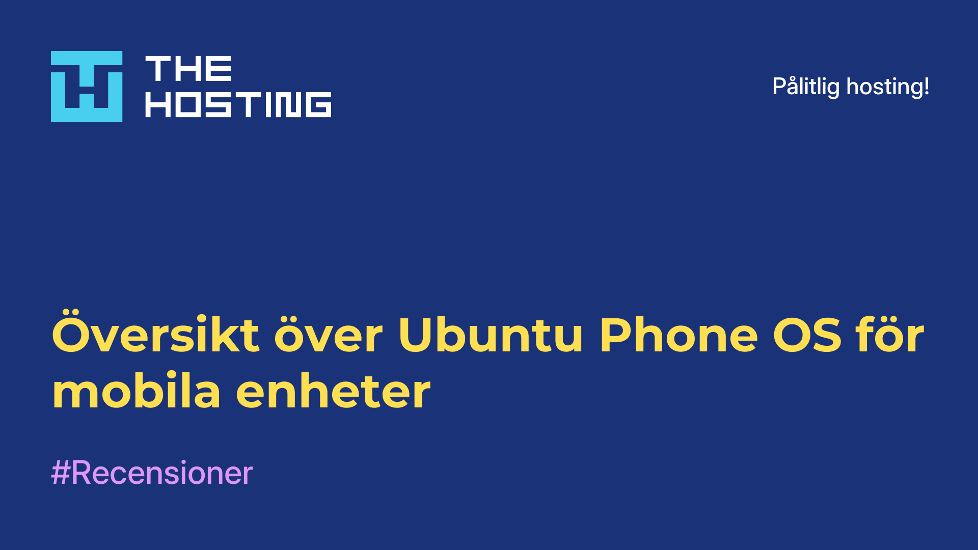 Översikt över Ubuntu Phone OS för mobila enheter