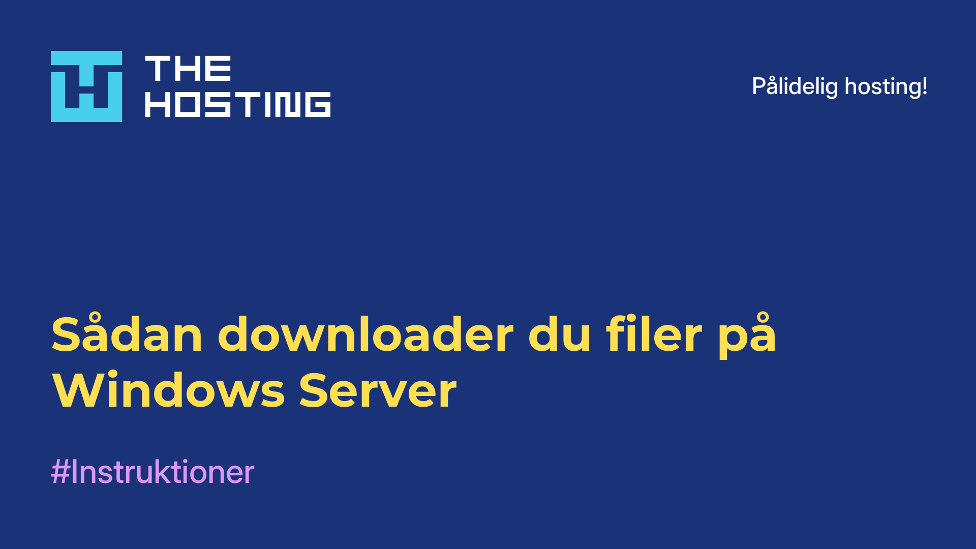 Sådan downloader du filer på Windows Server