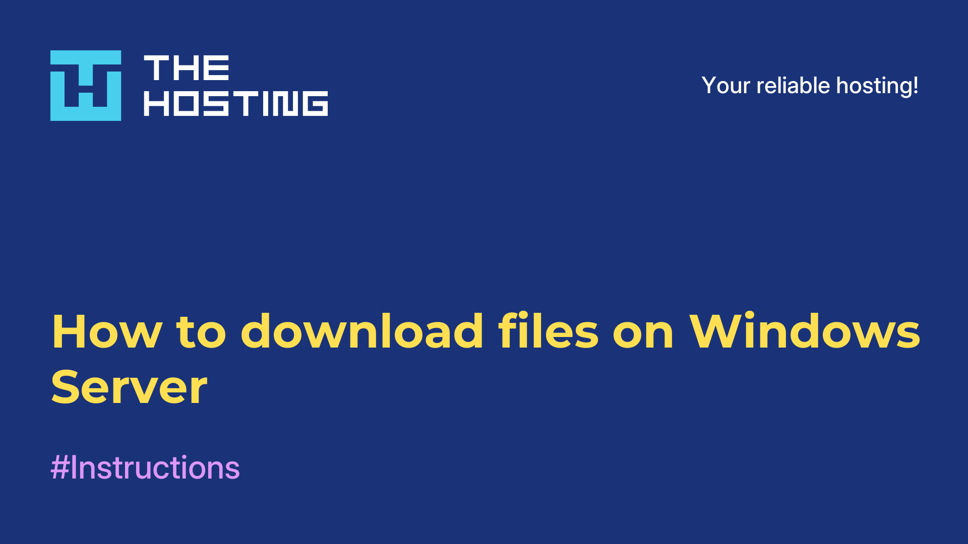 How to download files on Windows Server