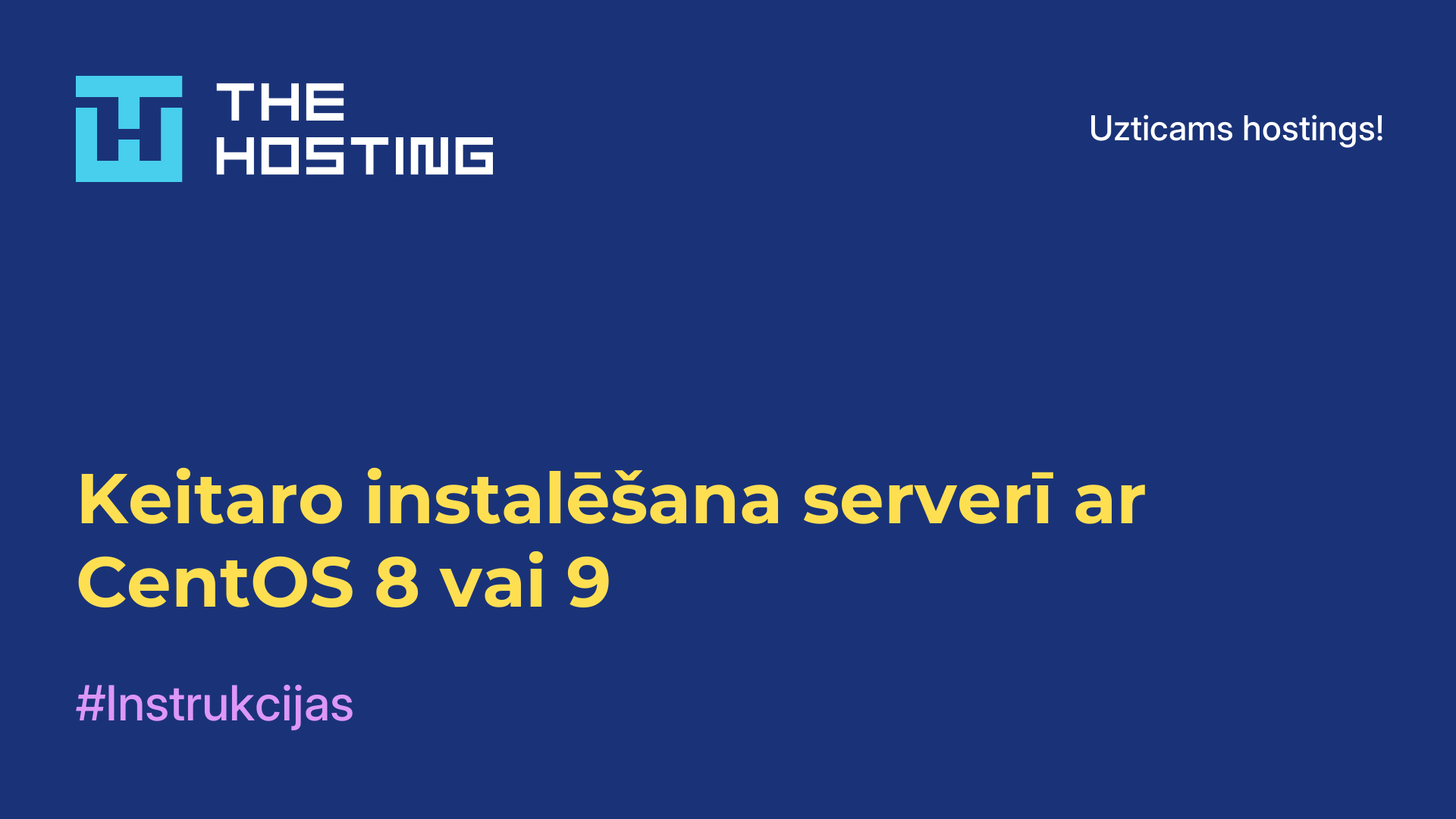 Keitaro instalēšana serverī ar CentOS 8 vai 9