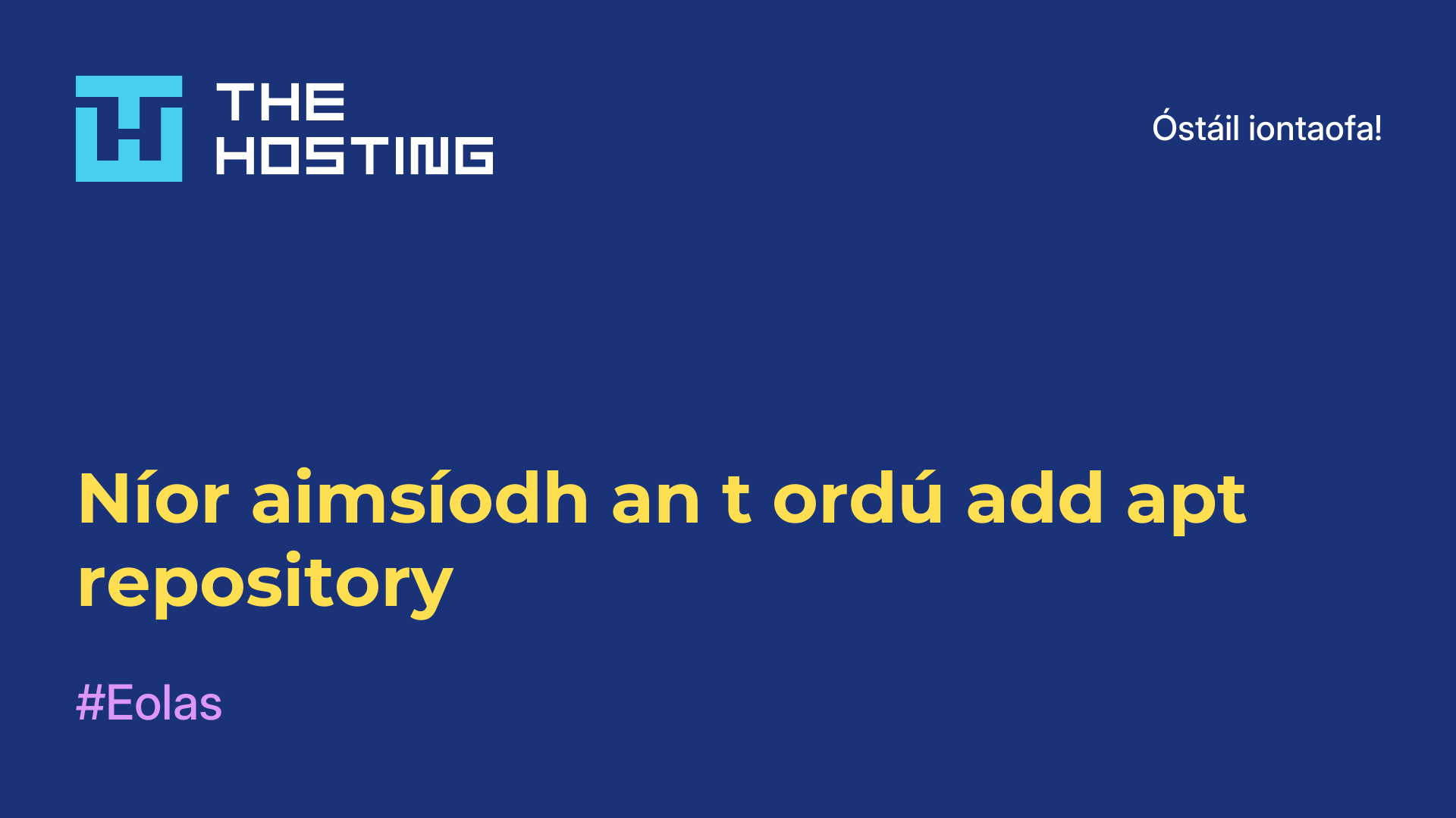 Níor aimsíodh an t-ordú add-apt-repository
