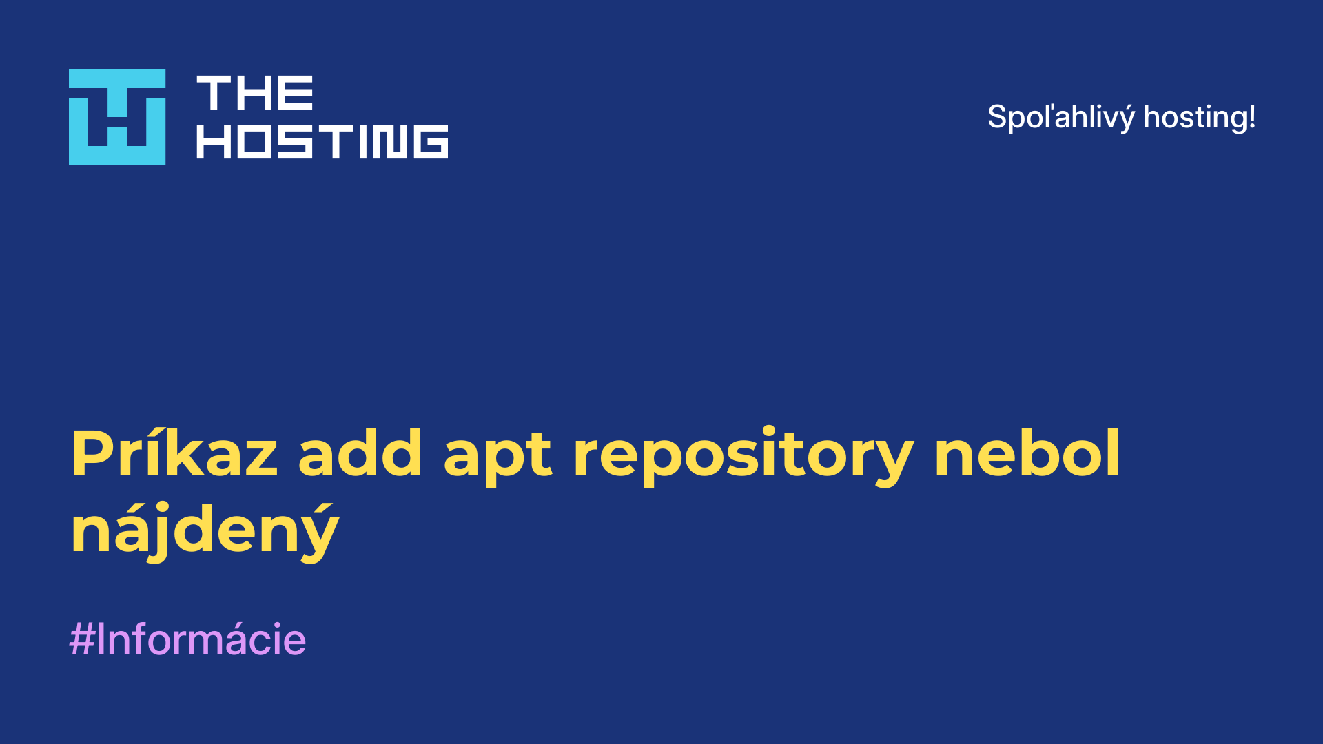 Príkaz add-apt-repository nebol nájdený