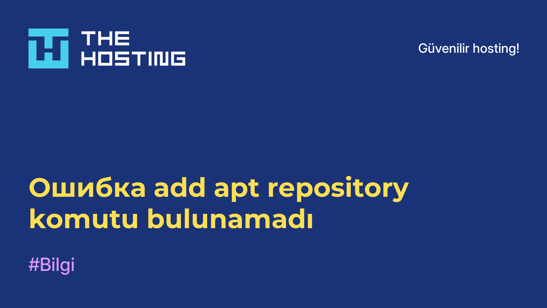 Ошибка add-apt-repository komutu bulunamadı