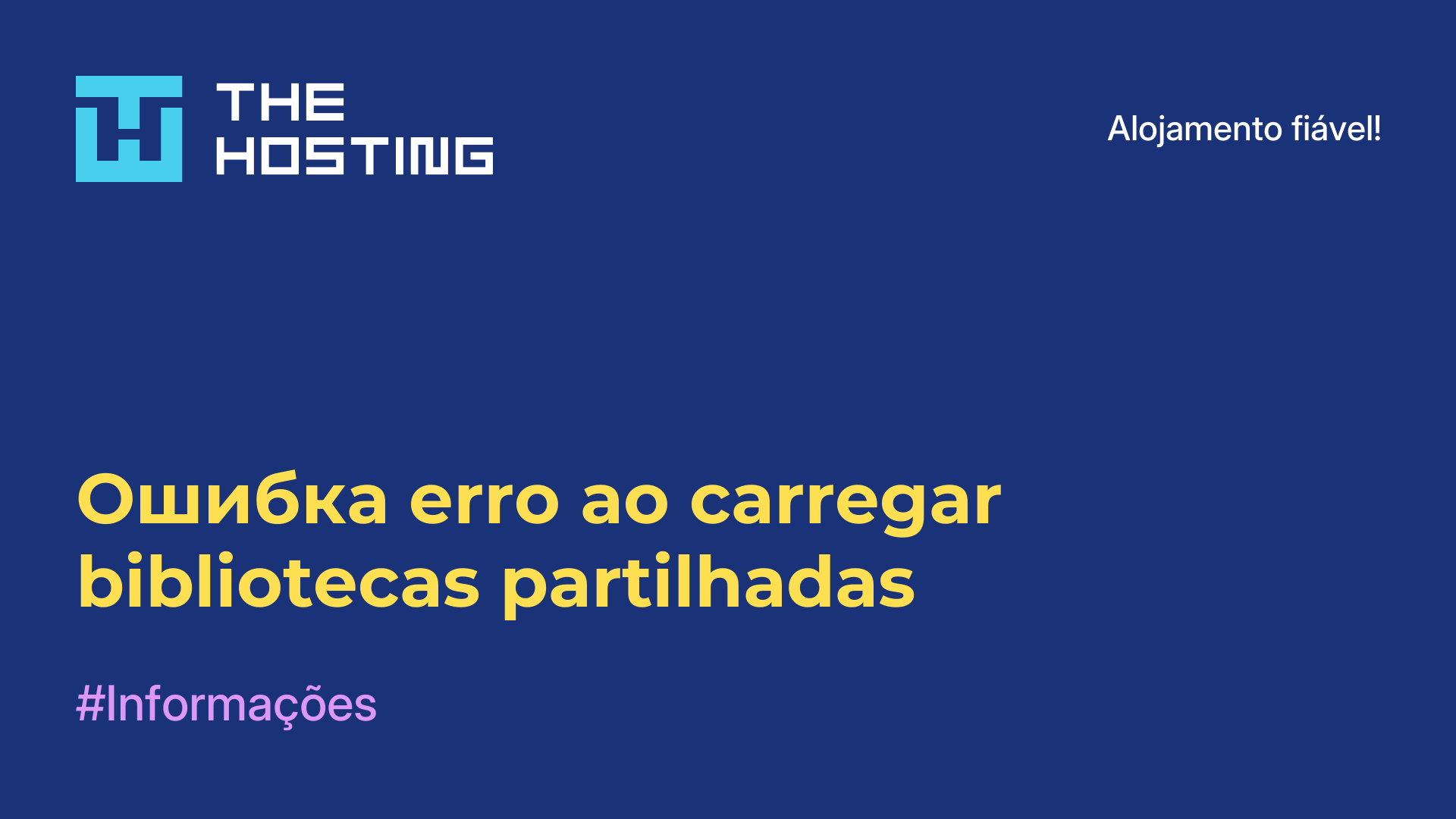 Ошибка erro ao carregar bibliotecas partilhadas
