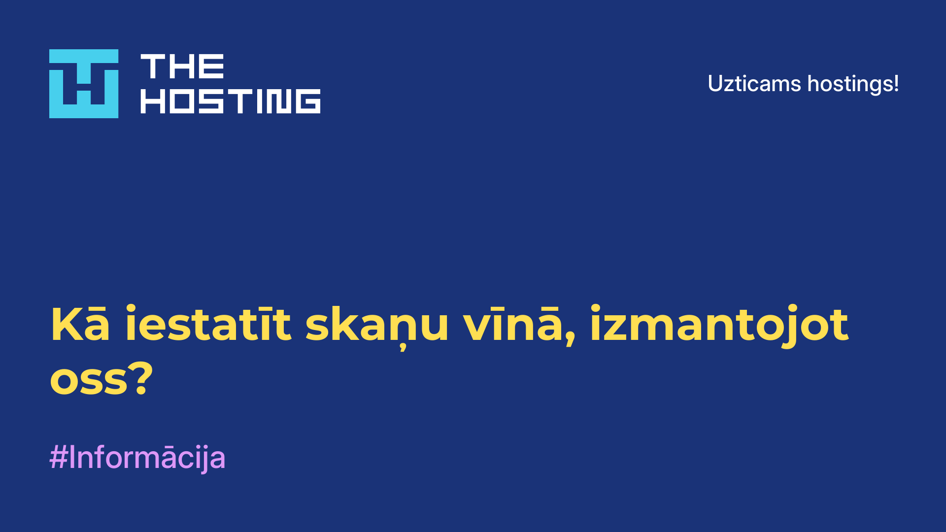 Kā iestatīt skaņu vīnā, izmantojot oss?
