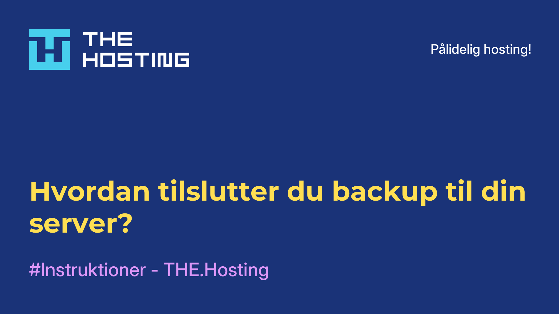 Hvordan tilslutter du backup til din server?