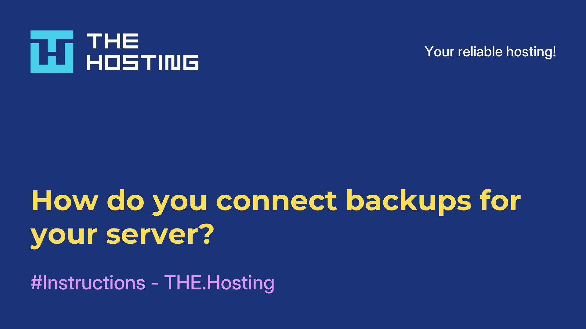 How do you connect backups for your server?