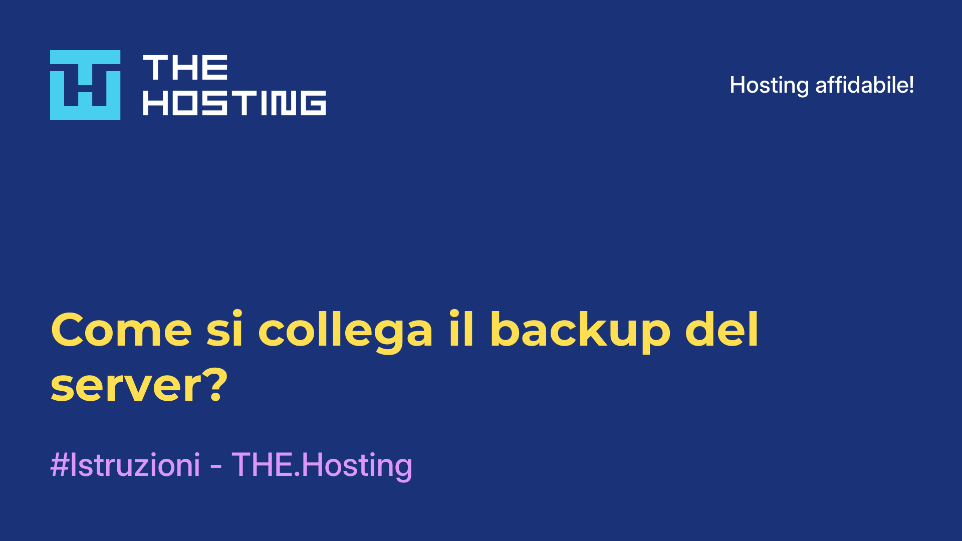 Come si collega il backup del server?