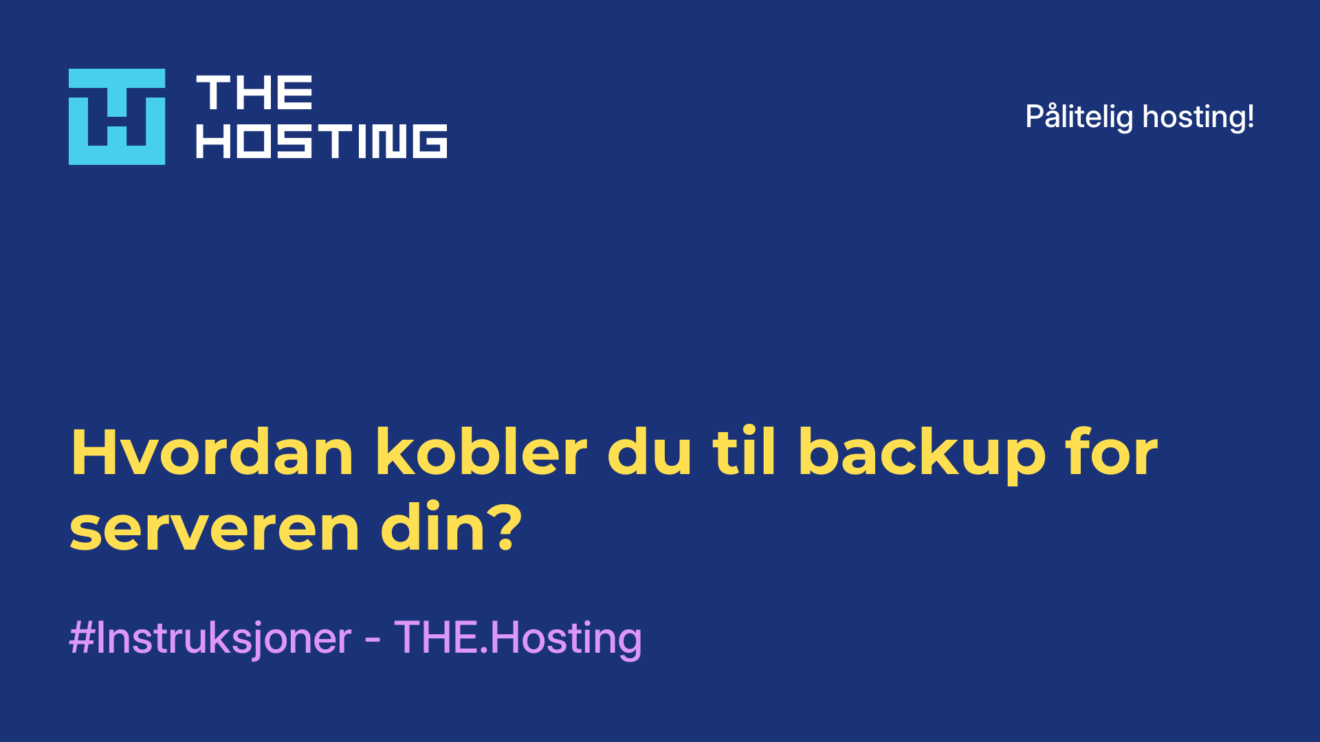 Hvordan kobler du til backup for serveren din?