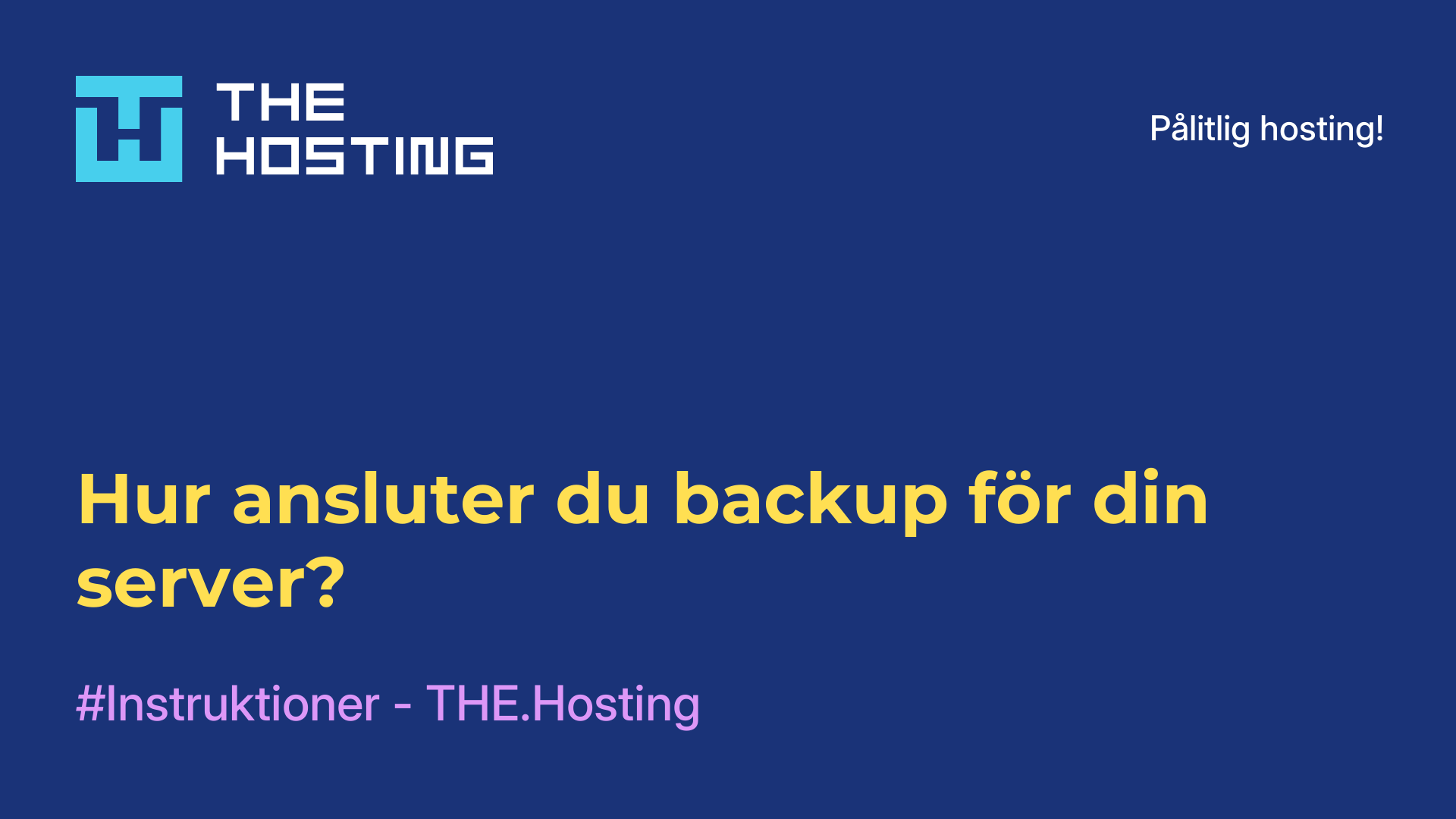 Hur ansluter du backup för din server?
