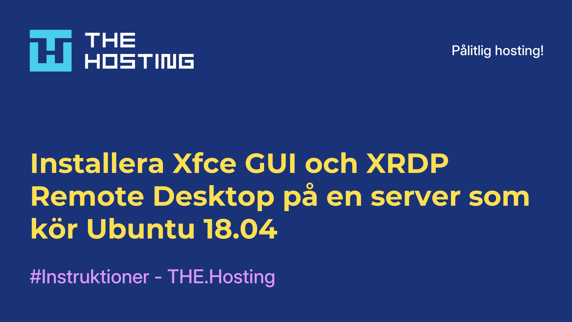 Installera Xfce GUI och XRDP Remote Desktop på en server som kör Ubuntu 18.04