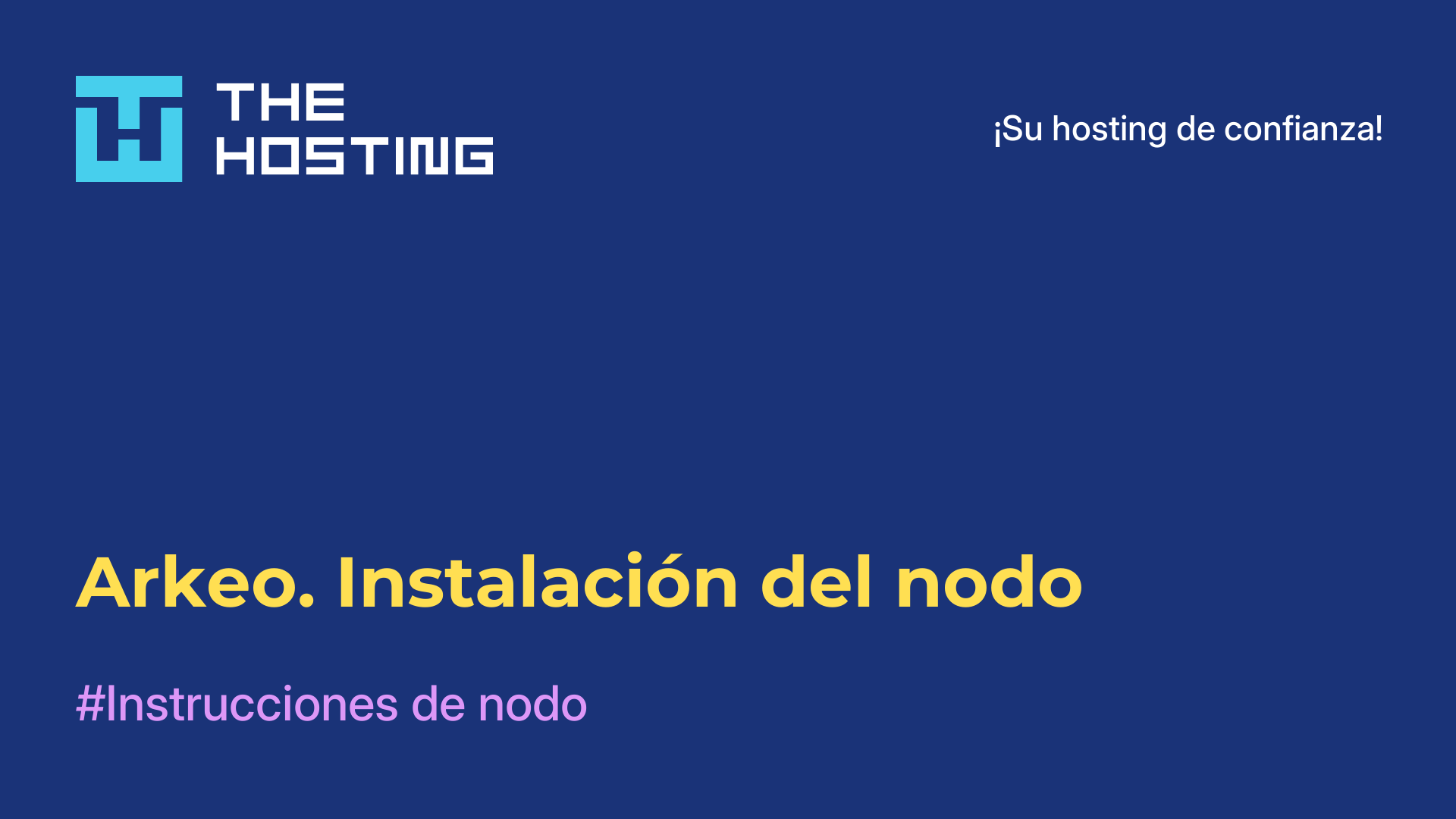 Arkeo. Instalación del nodo